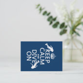 Houd kalm en (scuba) duik op (in om het even welke visitekaartje (Staand voorkant)