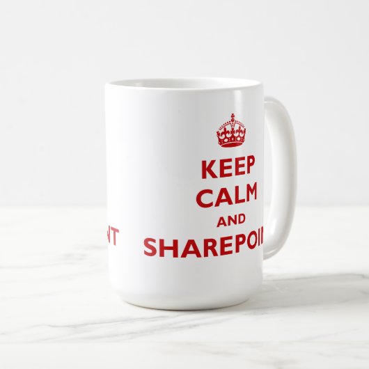 Houd kalm en SharePoint - Mok (Voorkant rechts)