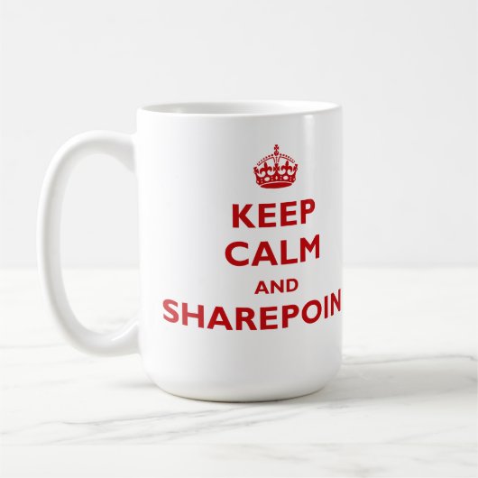 Houd kalm en SharePoint - Mok (Links)