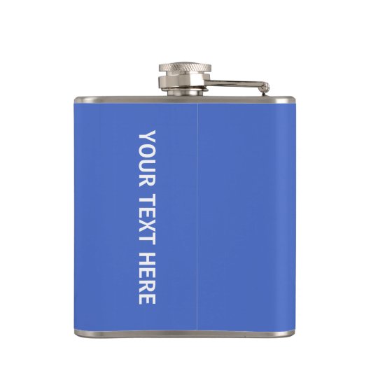 Houd kalm en skie op aangepaste kolf heupfles (Achterkant)