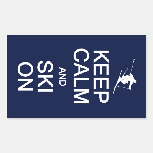 Houd kalm en skie op stickers (Voorkant)