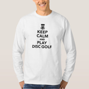 Houd kalm en speel Disc golf T-shirt