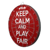 Houd kalm en speel eerlijk dartbord (Voorkant Rechts)