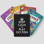 Houd kalm en speel Go Fish aangepaste speelkaarten (Achterkant)