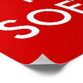 Houd kalm en speel softball poster (Hoek)