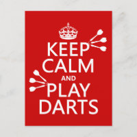 Houd kalm en Spel Darts (klantgerichte kleur)