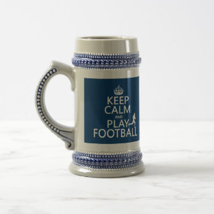 Houd kalm en Spel Football (Amerikaans Football) Bierpul