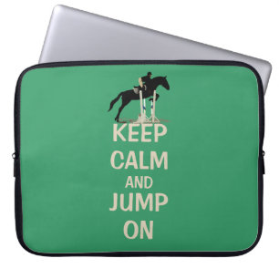 Houd kalm en sprint op laptoptas laptop sleeve