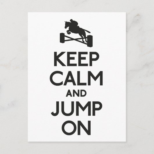 Houd kalm en sprong briefkaart (Voorkant)