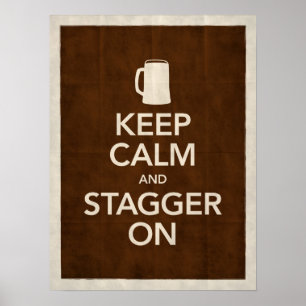 Houd kalm en stagger op Poster