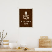 Houd kalm en stagger op Poster (Keuken)