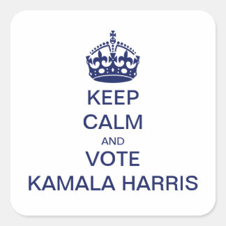 Houd kalm en stem Kamala Harris Vierkante Sticker