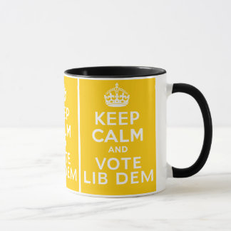Houd kalm en Stem LIB Dem ~ Politiek U.K. Mok