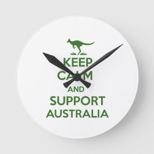 Houd kalm en steun Australië Ronde Klok