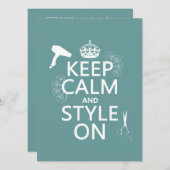 Houd kalm en Stijl aan (om het even welke achtergr Kaart (Voorkant / Achterkant)