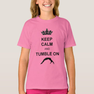 Houd kalm en stummerend shirt van de meisjes