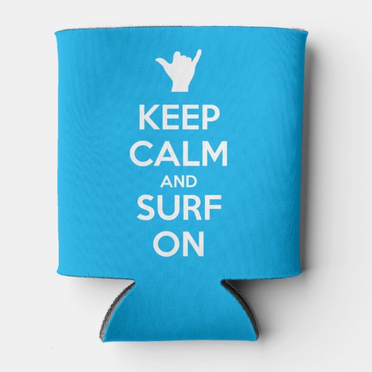Houd kalm en Surf aan Blikjeskoeler (Voorkant)