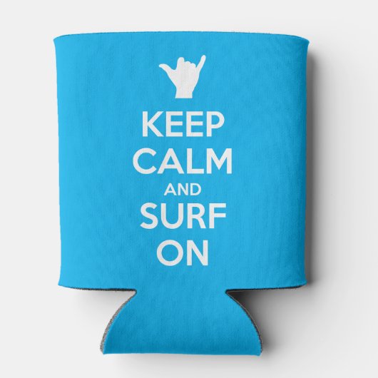 Houd kalm en Surf aan Blikjeskoeler (Achterkant)