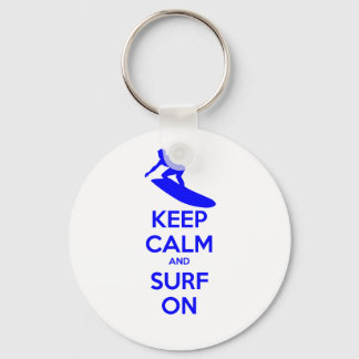 Houd kalm en Surf aan Sleutelhanger