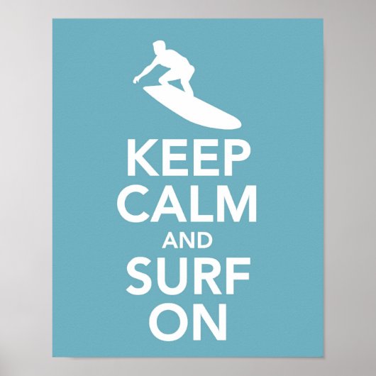 Houd kalm en Surf op druk / poster (Voorkant)