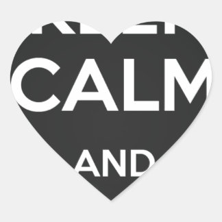 Houd kalm en tape aan hart sticker