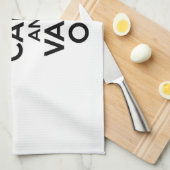 Houd kalm en tape aan theedoek (Quarter Fold)