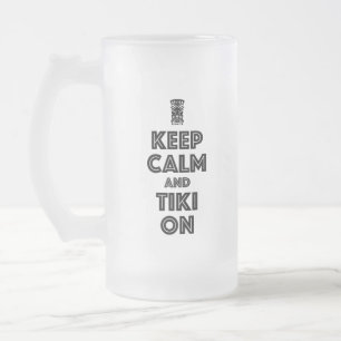 Houd kalm en Tiki aan Matglas Bierpul
