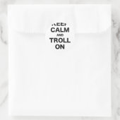 Houd kalm en troep aan ronde sticker (Tas)