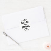 Houd kalm en troep aan ronde sticker (Envelop)