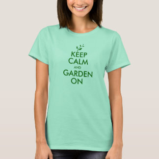Houd kalm en tuin aan de Dames Ringer T-shirt