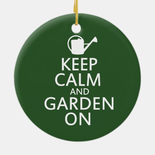 Houd kalm en tuin aan keramisch ornament (Achterkant)