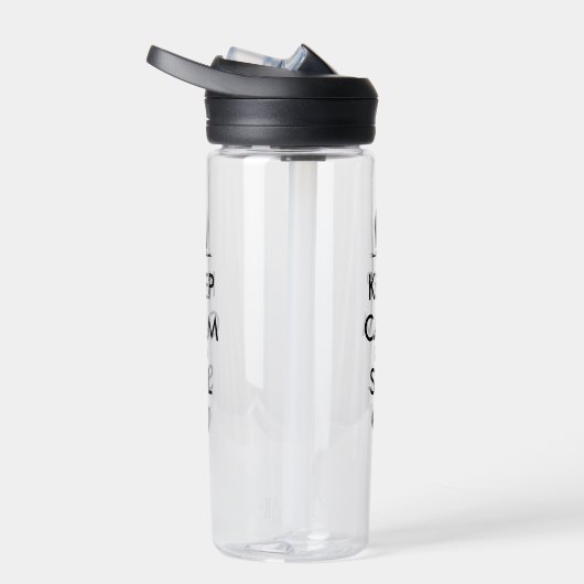Houd kalm en vaar op BPA gratis helder plastic Waterfles (Rechts)