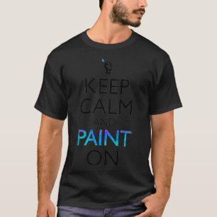 Houd kalm en verf de grappige schilderpremie t-shirt