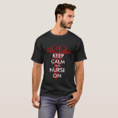 Houd kalm en verpleging op de shirten met caduceus t-shirt (Voorkant volledig)