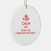 Houd kalm en vertrouw op de landschapsarchitect keramisch ornament (Rechts)