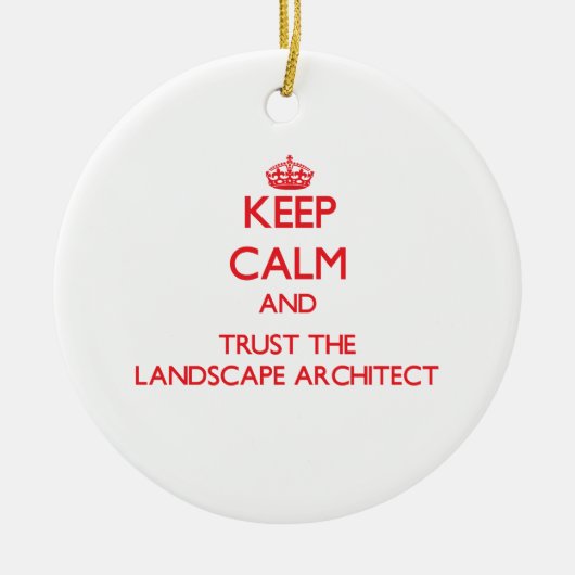 Houd kalm en vertrouw op de landschapsarchitect keramisch ornament (Voorkant)