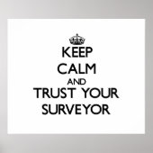 Houd kalm en vertrouw op uw enquête poster (Voorkant)