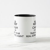 Houd kalm en vertrouw op uw Real Estate Agent Mok (Midden)