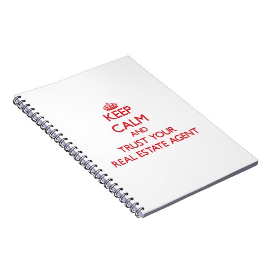 Houd kalm en vertrouw op uw Real Estate Agent Notitieboek (Rechterzijde)