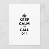 Houd Kalm en Vraag 911 Briefkaart (Voorkant)