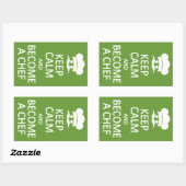 Houd kalm en word een Chef-sticker Rechthoekige Sticker (Vel)