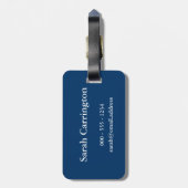 Houd Kalm en zwem (in om het even welke kleur) Bagagelabel (Achterkant verticaal)