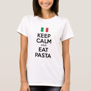 Houd Kalm eten Deegwaren T-shirt