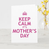 Houd Kalm het is Moederdag Kaart (Gele Bloem)