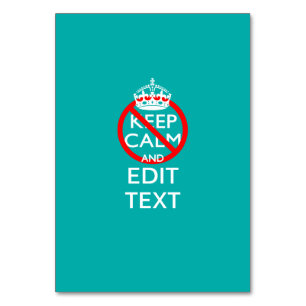 Houd kalm Jouw tekst Turquoise Decor niet Kaart