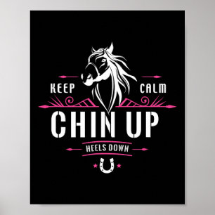 Houd kalm kin omhoog hakken naar beneden Quote - F Poster