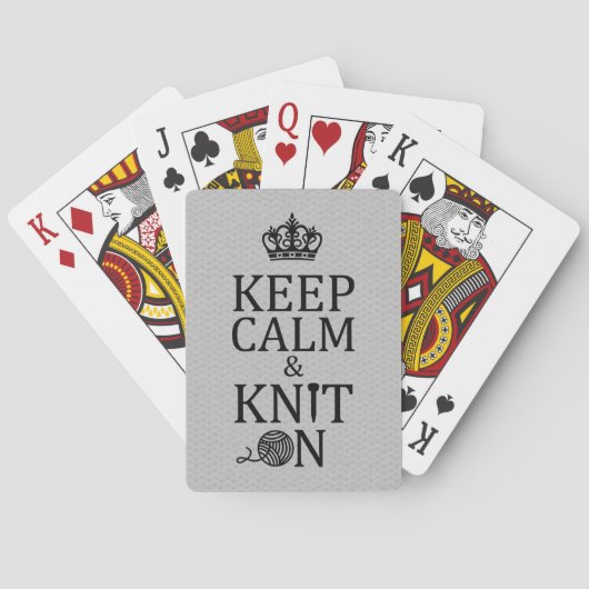 Houd kalm-kit op het handvat pokerkaarten (Achterkant)