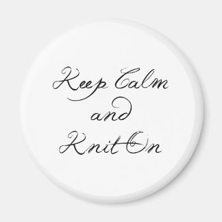 Houd kalm Knit aan Magneet