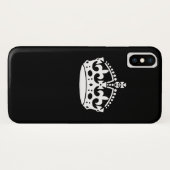 Houd kalm kroonontwerp op Solid Black Case-Mate iPhone Case (Achterkant (horizontaal))