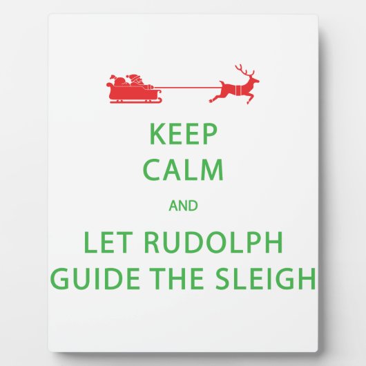 Houd kalm Laat de Rudolph Guide Sleigh Fotoplaat (Voorkant)